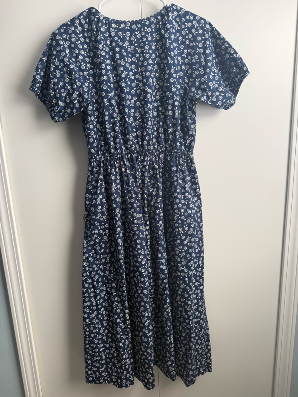JCrew Navy & White Floral Midi Dress - Picture 4 of 6